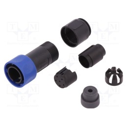 1 pcs x BULGIN - PXP4010/06P/3540 - Connector: circular, plug, male, PIN: 6, w/o contacts, for cable