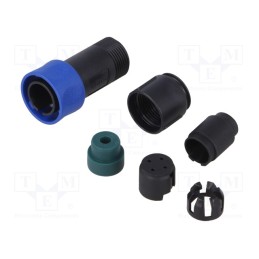 1 pcs x BULGIN - PXP4010/04P/4045 - Connector: circular, plug, male, PIN: 4, w/o contacts, for cable