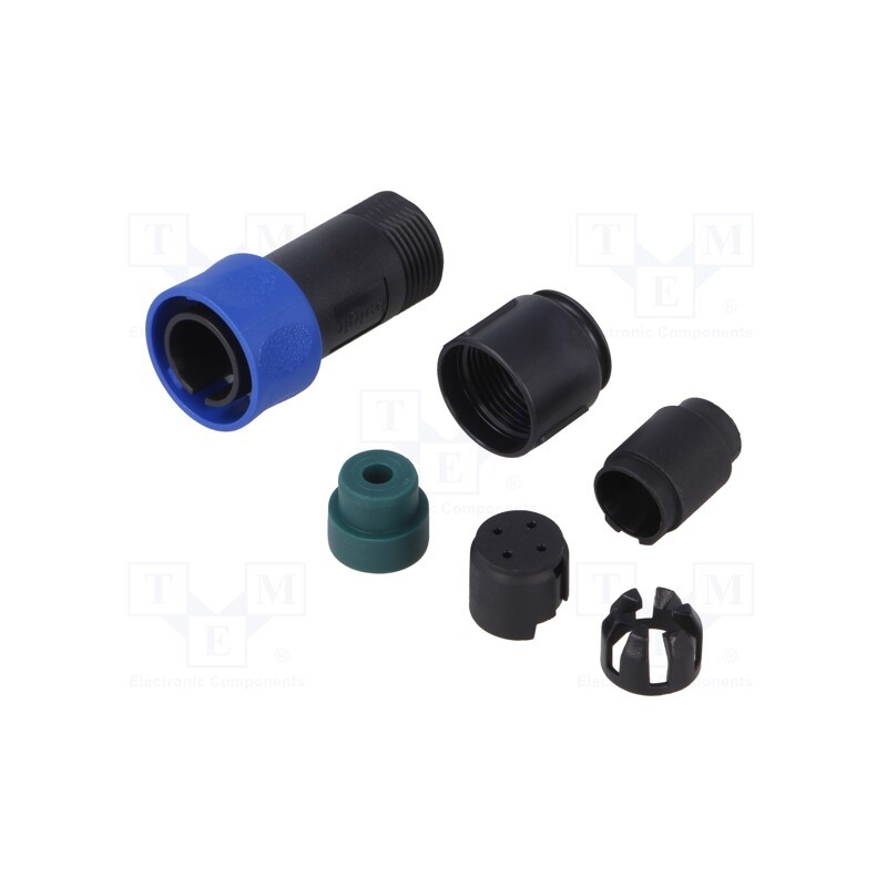1 pcs x BULGIN - PXP4010/04P/4045 - Connector: circular, plug, male, PIN: 4, w/o contacts, for cable