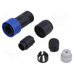 1 pcs x BULGIN - PXP4010/10P/3035 - Connector: circular, plug, male, PIN: 10, w/o contacts, for cable