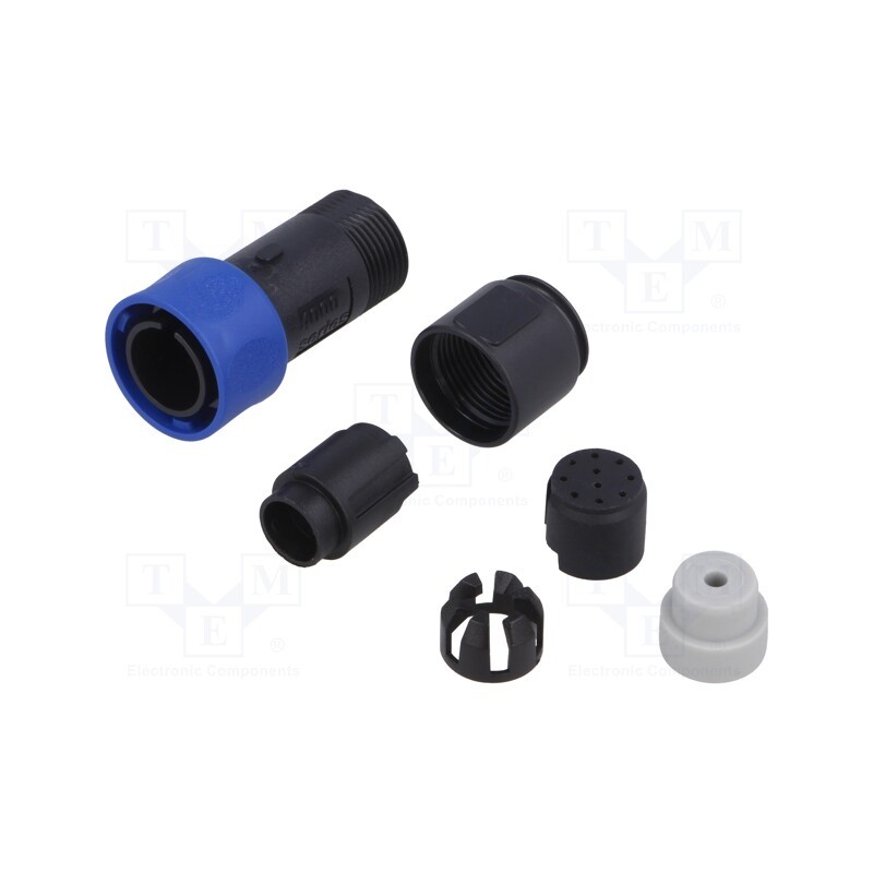 1 pcs x BULGIN - PXP4010/10P/3035 - Connector: circular, plug, male, PIN: 10, w/o contacts, for cable