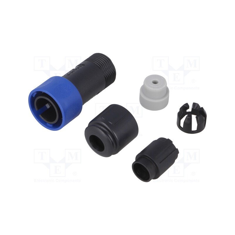 1 pcs x BULGIN - PXP4010/06P/3035 - Connector: circular, plug, male, PIN: 6, w/o contacts, for cable
