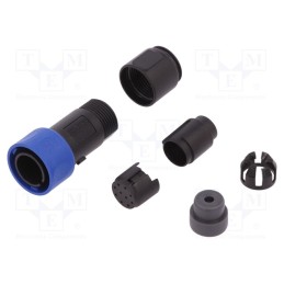 1 pcs x BULGIN - PXP4010/10P/3540 - Connector: circular, plug, male, PIN: 10, w/o contacts, for cable