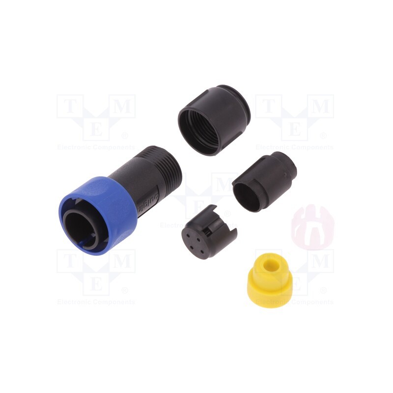 1 pcs x BULGIN - PXP4010/04P/5055 - Connector: circular, plug, male, PIN: 4, w/o contacts, for cable