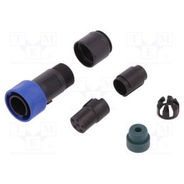 1 pcs x BULGIN - PXP4010/06S/4045 - Connector: circular, plug, female, PIN: 6, w/o contacts, for cable