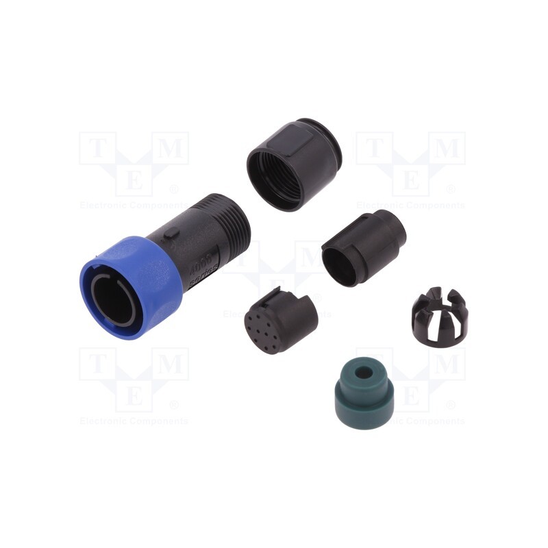 1 pcs x BULGIN - PXP4010/10P/4045 - Connector: circular, plug, male, PIN: 10, w/o contacts, for cable