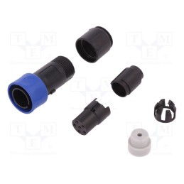 1 pcs x BULGIN - PXP4010/06S/3035 - Connector: circular, plug, female, PIN: 6, w/o contacts, for cable