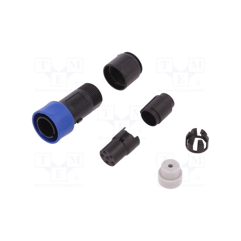 1 pcs x BULGIN - PXP4010/06S/3035 - Connector: circular, plug, female, PIN: 6, w/o contacts, for cable