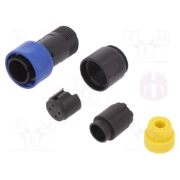 1 pcs x BULGIN - PXP4010/04P/5560 - Connector: circular, plug, male, PIN: 4, w/o contacts, for cable