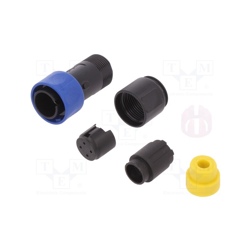 1 pcs x BULGIN - PXP4010/04P/5560 - Connector: circular, plug, male, PIN: 4, w/o contacts, for cable