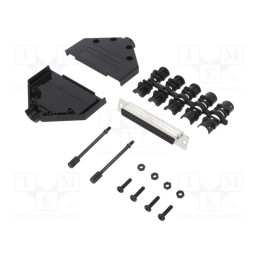 1 pcs x Amphenol Communications Solutions - L17DTPK-P-37+L77SDC37S - D-Sub, PIN: 37, female, straight, soldering, for cable, gol