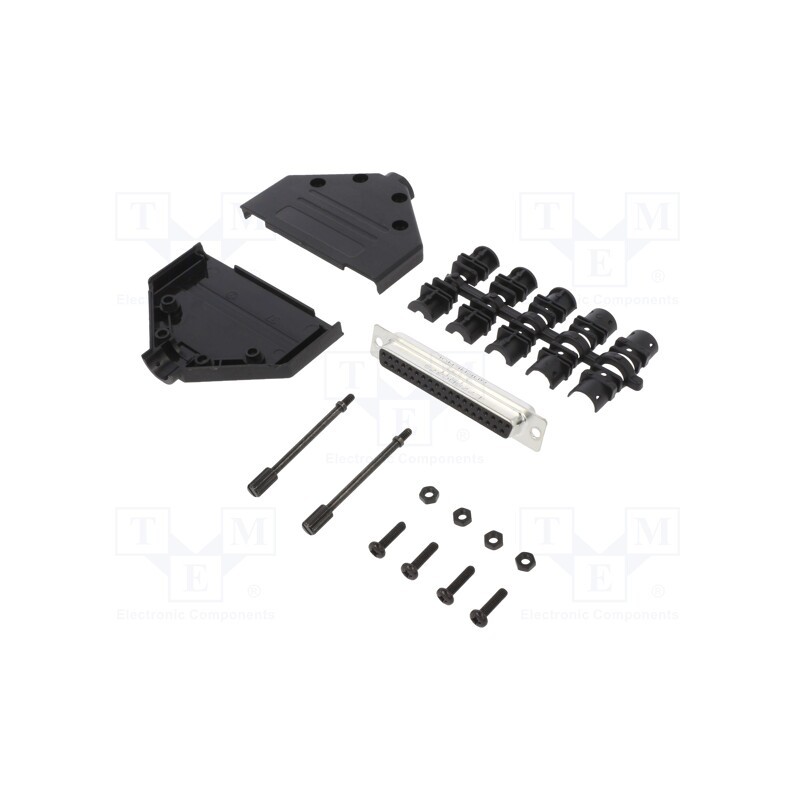 1 pcs x Amphenol Communications Solutions - L17DTPK-P-37+L77SDC37S - D-Sub, PIN: 37, female, straight, soldering, for cable, gol