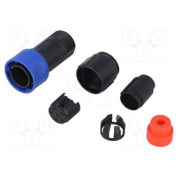 1 pcs x BULGIN - PXP4010/06P/4550 - Connector: circular, plug, male, PIN: 6, w/o contacts, for cable