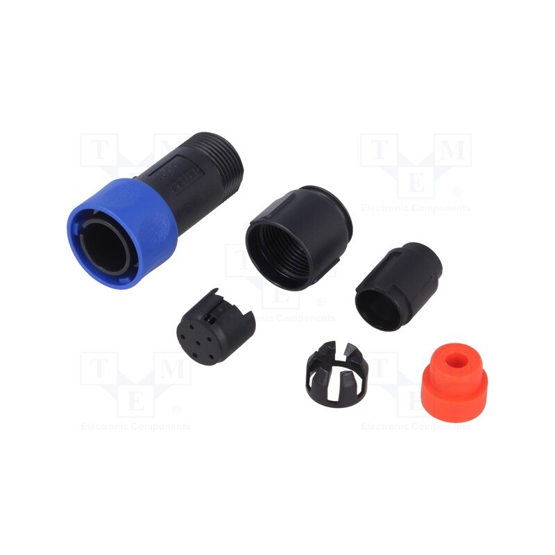 1 pcs x BULGIN - PXP4010/06P/4550 - Connector: circular, plug, male, PIN: 6, w/o contacts, for cable