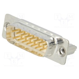 1 pcs x Deltron AG - DTS15PY/2M86UN - D-Sub, PIN: 15, socket, male, on PCBs,PCB snap, straight, THT