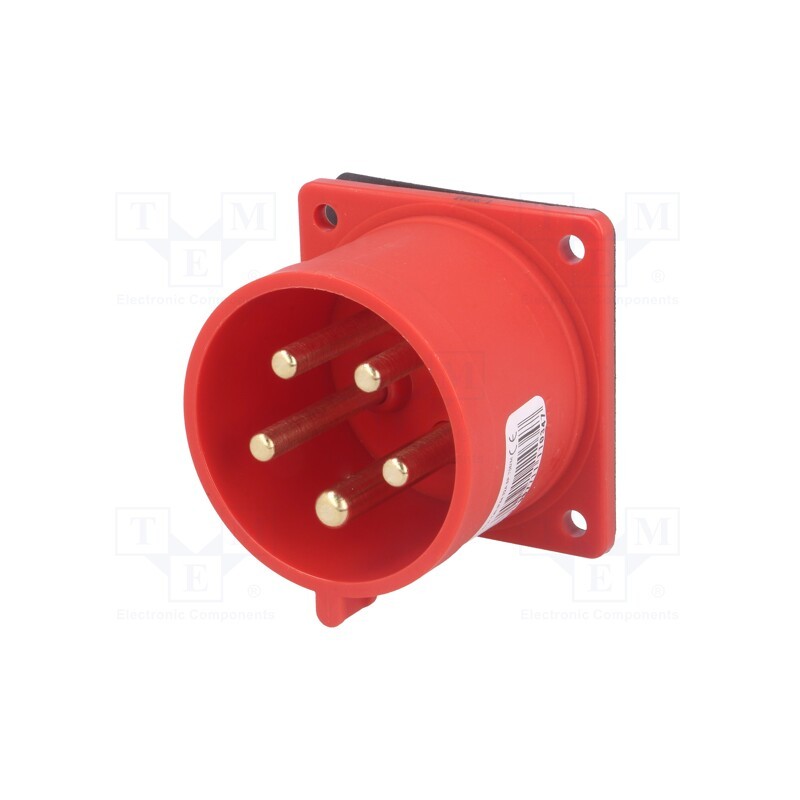 1 pcs x PCE - 625-6 - Connector: AC supply 3-phase, socket, male, 32A, 400VAC, IEC 60309
