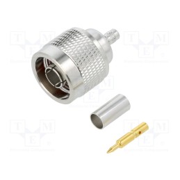 1 pcs x AMPHENOL RF - 172142 - Plug, N, male, straight, 50Ω, crimped, for cable, PTFE, gold-plated