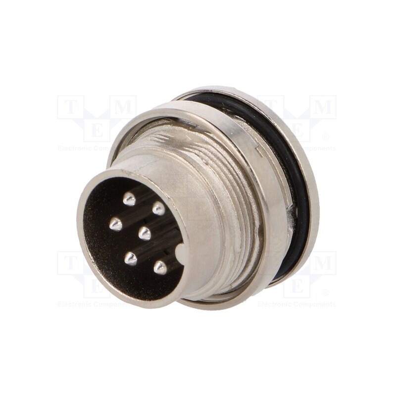 1 pcs x AMPHENOL - C09131C0061002U - Connector: M16, socket, male, soldering, PIN: 6, 5A, 300V, IP65,IP67