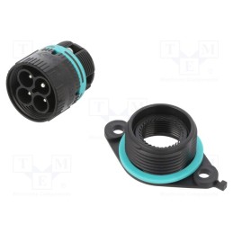 1 pcs x TECHNO - THB.387.C4A - Connector: AC supply, screw terminal, male, TH387, 0.5÷4mm2, 450V