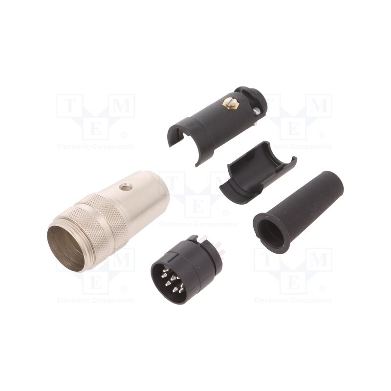 1 pcs x BINDER - 09 0571 00 08 - Connector: M16, plug, 680, male, PIN: 8, unshielded, silver plated
