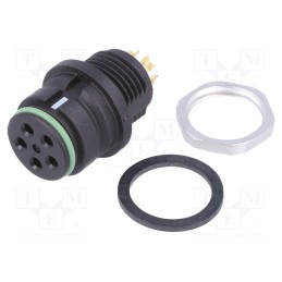 1 pcs x BINDER - 99 9116 00 05 - Connector: circular, socket, 720, female, PIN: 5, gold-plated, 5A