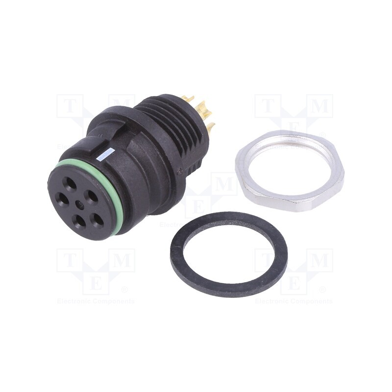 1 pcs x BINDER - 99 9116 00 05 - Connector: circular, socket, 720, female, PIN: 5, gold-plated, 5A