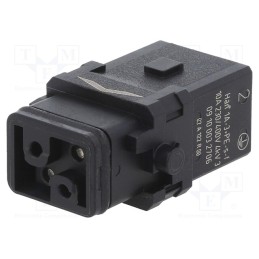 1 pcs x HARTING - 9100032706 - Connector: HDC, contact insert, female, Han® 1A, PIN: 4, 3P+PE