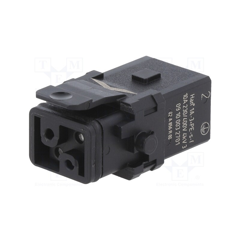 1 pcs x HARTING - 9100032701 - Connector: HDC, contact insert, female, Han® 1A, PIN: 4, 3P+PE
