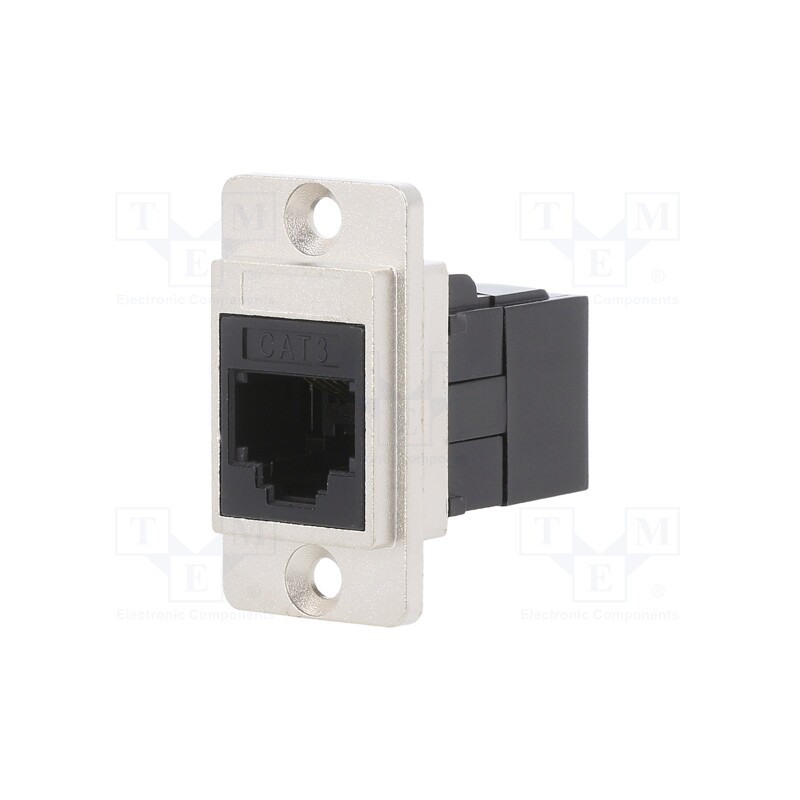 1 pcs x CLIFF - CP30723M - Coupler, DUALSLIM, Cat: 3, Layout: 6p4c, RJ11 socket,both sides