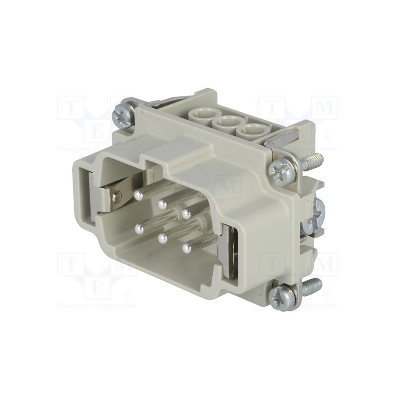 1 pcs x AMPHENOL - C14610A0061021 - Connector: HDC, contact insert, male, C146, PIN: 6, 6+PE, size E6