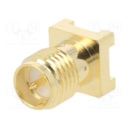 1 pcs x LINX TECHNOLOGIES - CONREVSMA001-SMD-G - Socket, RP-SMA, male,reverse, vertical, 50Ω, SMT, on PCBs, PTFE