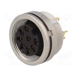 1 pcs x LUMBERG - 0304 08 - Connector: M16, socket, female, soldering, PIN: 8, 5A, 60V, IP68