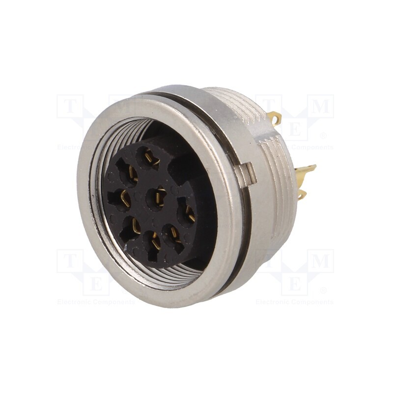 1 pcs x LUMBERG - 0304 08 - Connector: M16, socket, female, soldering, PIN: 8, 5A, 60V, IP68