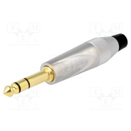 1 pcs x AMPHENOL - TS3PN-AU - Plug, Jack 6,3mm, male, stereo, ways: 3, straight, for cable, black