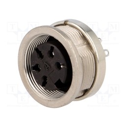 1 pcs x AMPHENOL - C09131N0051002U - Connector: M16, socket, female, soldering, PIN: 5, 5A, 300V, 0.5mm2