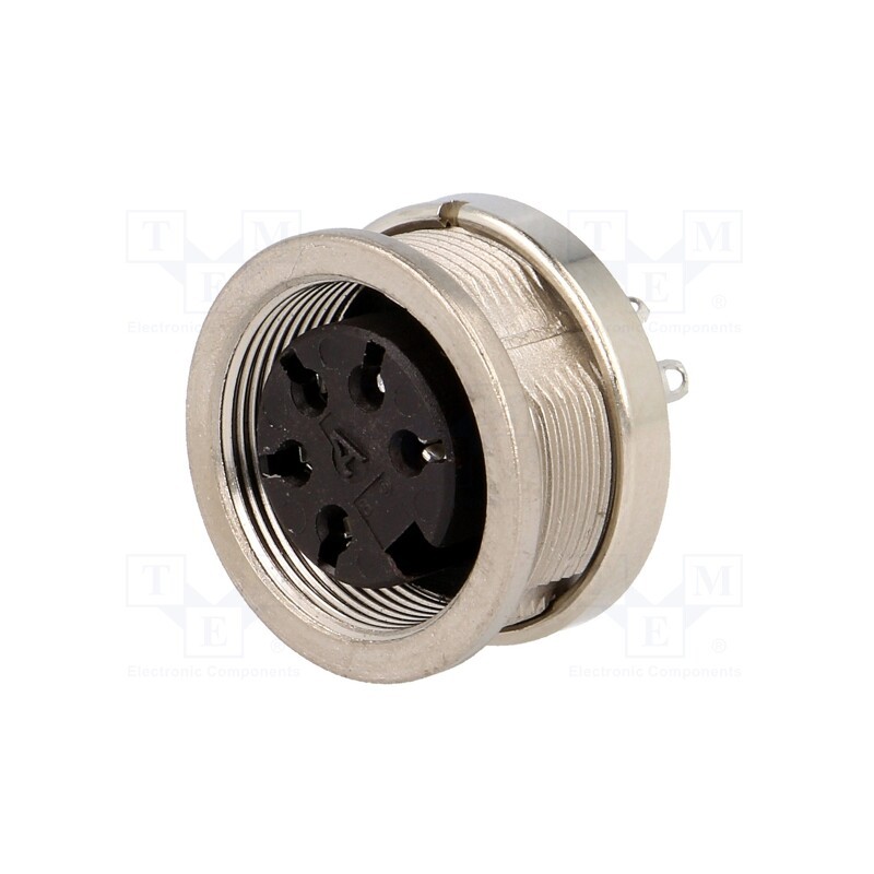 1 pcs x AMPHENOL - C09131N0051002U - Connector: M16, socket, female, soldering, PIN: 5, 5A, 300V, 0.5mm2