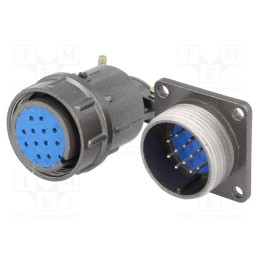 1 pcs x CONNFLY - DS1110-07-12LYP - Connector: circular, socket,plug, DS1110-07, male,female, PIN: 12