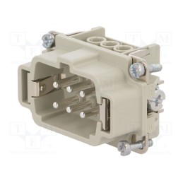 1 pcs x LAPP - 10190000 - Connector: HDC, contact insert, male, EPIC H-BE, PIN: 6, 6+PE, 16A