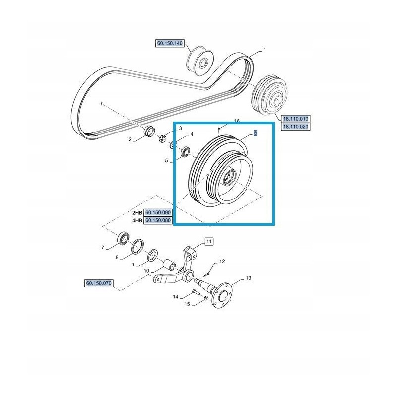 Pulley new holland cx 51580732 cnh