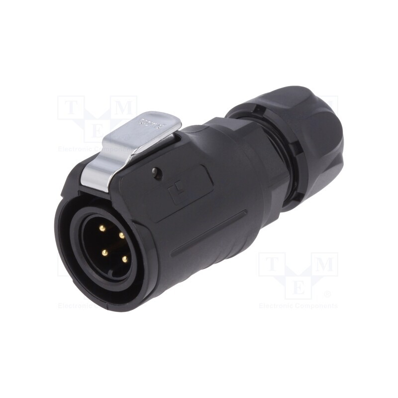 1 pcs x LUTRONIC - 2213 - Connector: circular, plug, size 16, 02, male, PIN: 4, with latch