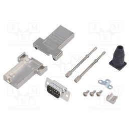 1 pcs x ENCITECH - 6355-0040-21 - D-Sub, PIN: 9, plug, male, soldering, for cable, black