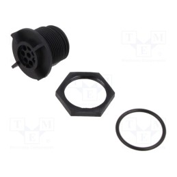 1 pcs x BULGIN - PX0413/08S - Connector: circular, socket, female, PIN: 8, w/o contacts, IP68