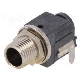 1 pcs x SWITCHCRAFT - RASPC10P - Socket, DC supply, male, with peg, on PCBs, THT, Plating: tinned