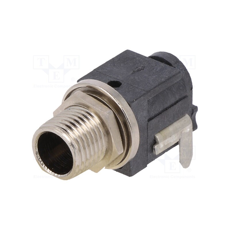 1 pcs x SWITCHCRAFT - RASPC10P - Socket, DC supply, male, with peg, on PCBs, THT, Plating: tinned