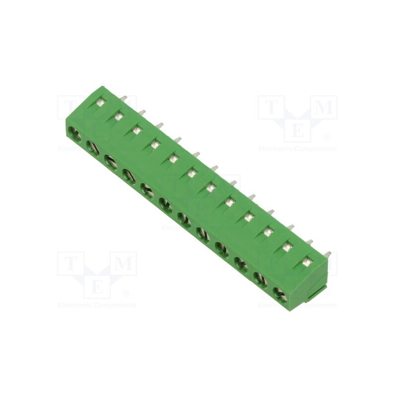 1 pcs x TE Connectivity - 1-282836-2 - PCB terminal block, angled 90°, 5mm, ways: 12, on PCBs, terminal
