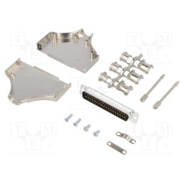 1 pcs x ENCITECH - 6355-0005-04 - D-Sub, PIN: 37, plug, male, straight, soldering, for cable, black