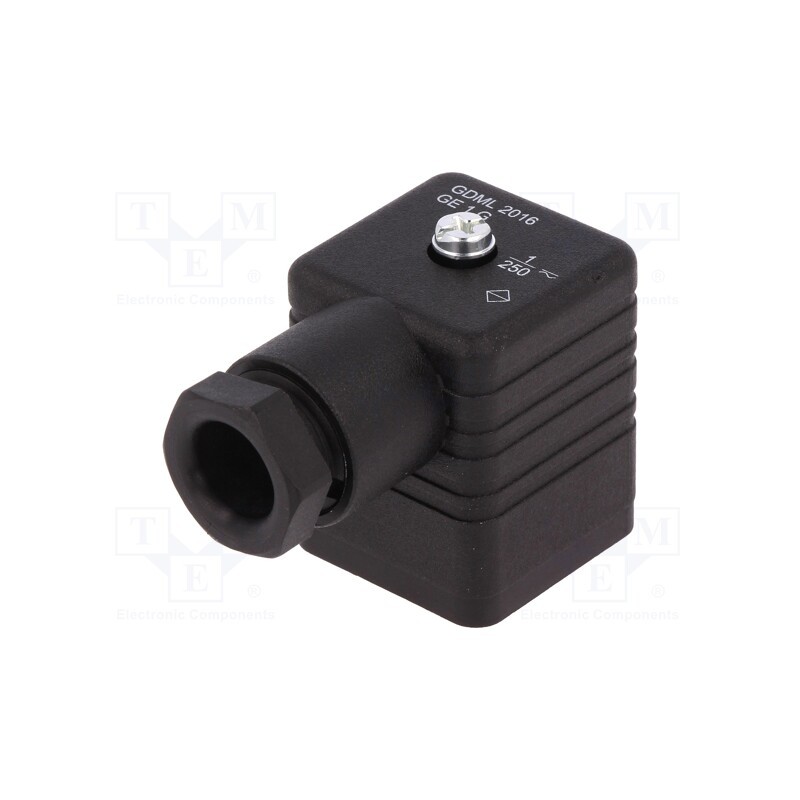 1 pcs x HIRSCHMANN - 934409100 GDML 2016 GE 1 G - Connector: valve connector, plug, form A, 18mm, female, PIN: 3, M16