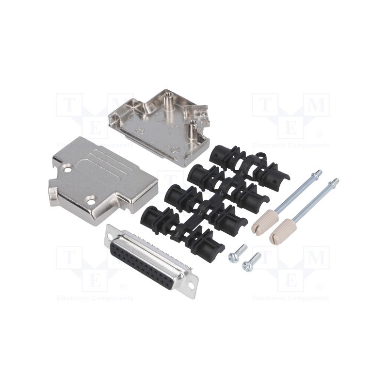 1 pcs x MH CONNECTORS - MHD45ZK25-DM25S-K - D-Sub, PIN: 25, plug, female, angled 45°, soldering, for cable