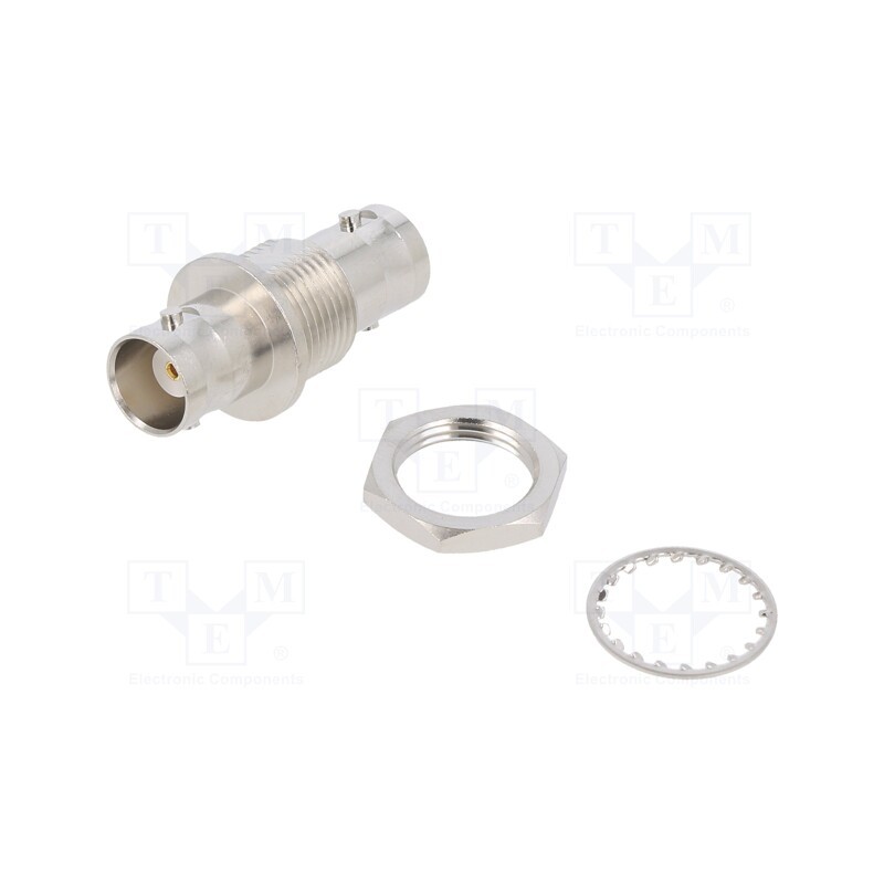 1 pcs x AMPHENOL RF - 112437 - Coupler, BNC socket,both sides, straight, 50Ω, POM