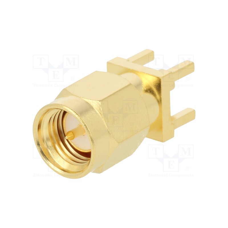 1 pcs x AMPHENOL RF - 901-9895-RFX - Plug, SMA, male, straight, 50Ω, THT, for cable, PTFE, gold-plated